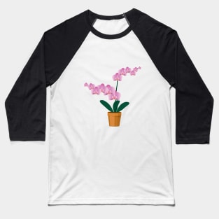 A pink Orchid Baseball T-Shirt